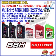 BOON SIEW HONDA BSH ENGINE OIL 4T FULLY/SEMI SYNTHETIC 100% ORIGINAL 10W40/10W30/SCOOTER 4AT/15W40 1L/0.8L GEAR OIL