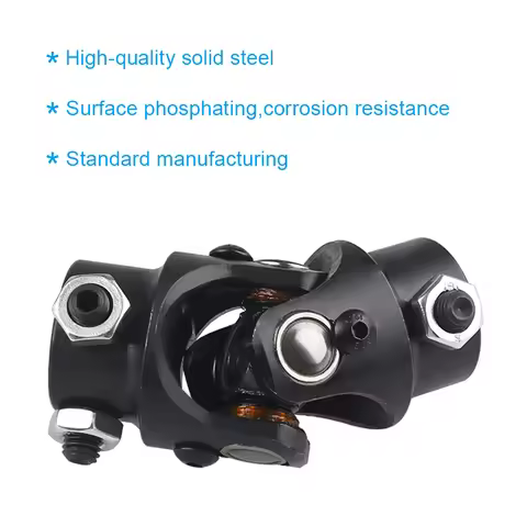 3/4"-36 Spline x 3/4" DD Working Angle 35° Degree Replace Universal Black Round Steering Shaft Colum