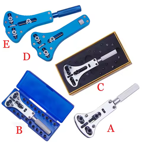 A/B/C/D/E Styles Watch Case Opener Tool Adjustable 3 Claws Screw Watch Back Cover Remover Open Wrenc