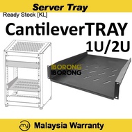 1U 2U 19 Inch Cantilever Server Rack Tray Mount Rack 300/400mm Dept