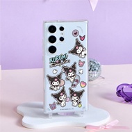 酷洛米街頭貼紙亂花晶石透明防摔SAMSUNG繩掛手機殼