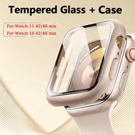 Watch Tempered Glass+Cover For Apple Watch Case S11 46mm 42mm S10 46mm 42mm Screen Protector Apple W