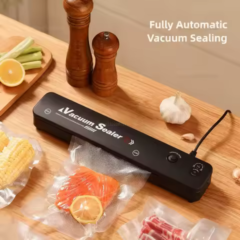2025 2-in-1 Vacuum Sealer Machine with 2 Modes Food Saver for Fruits Meat Snacks Sous Vide Durable S