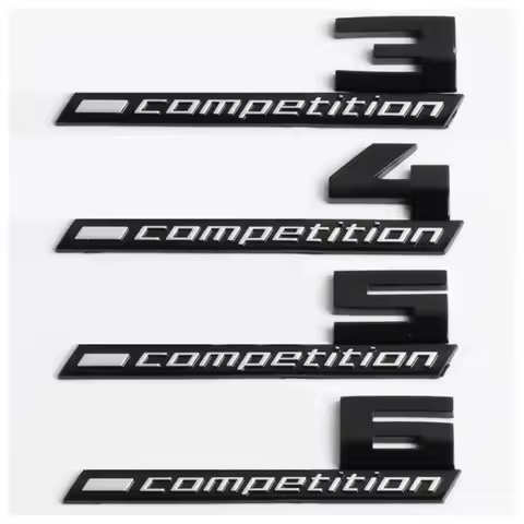 Giossy Black 3D ABS COMPETITION ABS Emblem Thunder Edition For BMW M1 M2 M3 M4 M5 M6 M7 M8 Car Trunk