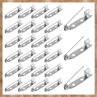(MTYE) 100 PCS Brooch Pins Secure Brooch Pin Silver Bar Pins Secure Back Clasp with Back Bar Fastene