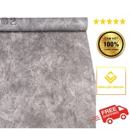 [HCM]Combo 10m giấy dán tường màu Xi Măng có keo sẵn - Cuộn 10m x khổ 45cm