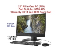 DELL OPTIPLEX 5270 i7-9700 GEN 16 GB RAM/ 512 GB SSD Windows 11 Pro warranty 1 YEAR