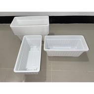 10 pieces big white rectangle pot for plant 27x11x12cm / paso / garden pot / plant tray / pechay pot