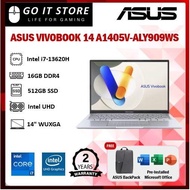 ASUS Vivobook 14 LAPTOP A1405V-ALY909WS (i7-13620H, 16GB RAM, 512GB SSD, 14"WUXGA, W11) LAPTOP C.SIL