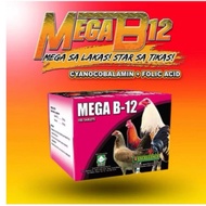 Mega B12 Mega B12 supplement containing vitamin B12, which has various benefits for chickens, especi