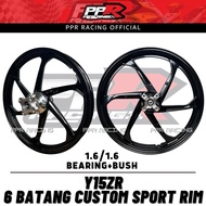 🔥 ENKEI 6 BATANG CUSTOM SPORT RIM ( FULL COP ) SIAP BEARING BUSH Y15 Y15ZR Y16 Y16ZR LC135 Y125Z OPEN HUB 6BATANG