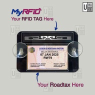 2024 Upgrade RFID Holder Roadtax Holder 2 in 1 RFID + ROADTAX HOLDER Acrylic Pemegang RFID Kereta