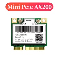 Laptop Mini PCIe AX200 WiFi 6 Wireless Network Card, Bluetooth 5.2