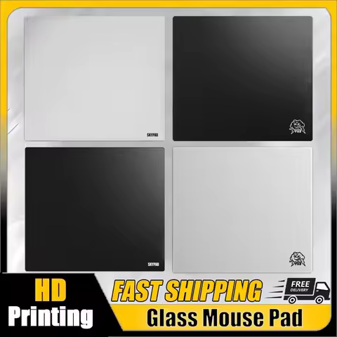 Glass Gaming Mouse Pad Skypad SORA Black White Tempered Upgrade Frosted Surface Desk Mat For FPS Off