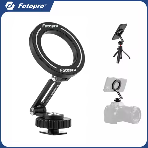 Fotopro SJ-91C Magnetic Phone Tripod Mount for Magsafe Aluminum Camera Mount with 1/4" Screw Cold Sh