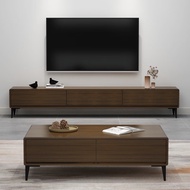 HY/JD Ecological Ikea New Chinese Style TV Cabinet and Tea Table Nordic Solid Wood Combination Simple Modern Living Room