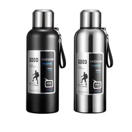 2000ml large capacity 316 stainless steel thermos cup with straw