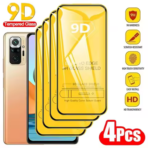 9D Screen Protectors For Xiaomi Redmi Note 13 12 11 10 9 Pro 8 7 11S 10S 9S 12S 13C 12C 10C Poco X6 