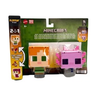 MATTEL Figure Minecraft Flippin' Figs Alex And Axolotl 2-Pack