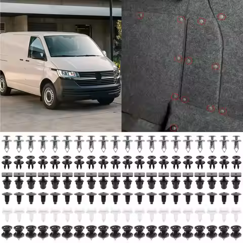For VW Transporter T4 T5 T6 Interior Car Trim Panel Clips Retainer Fixing Rivet 21030249 7L6868243 3