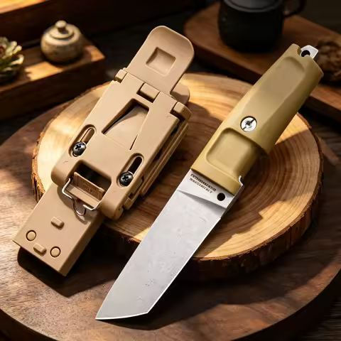 T4000 Mini Straight Knife Portable Multi-functional N690 Steel Backpack Camping Fruit Cutting Knife 