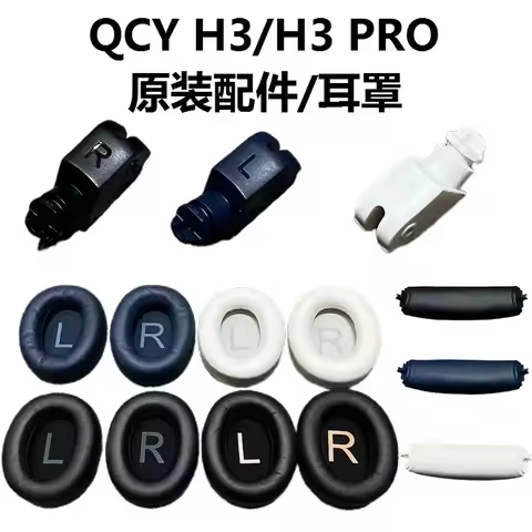 Original spare parts For QCY H3/H3 PRO headphones replacement repair parts hinge swivel ear pads ear