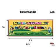 Banner Koridor / Dinding Kelas saiz 3x8ft