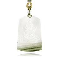 【正佳珠寶】綠幽靈 超頂級抹茶千層 寶瓶觀音 49.8g 綠幽靈吊墜