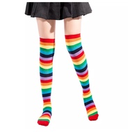 Stockings Long Socks Rainbow Color Knee-Length Leggings LGBT Pride Parade Knee Stocking Legging Leg 