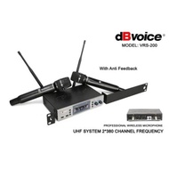 Mic Wireless dBVoice VRS 200 Original db Voice VRS200 Anti Feedback