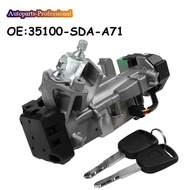 Car Ignition Switch Cylinder Lock With 2Keys Fit For 2003-2007 Honda Accord 35100SDAA71 35100-SDA-A7