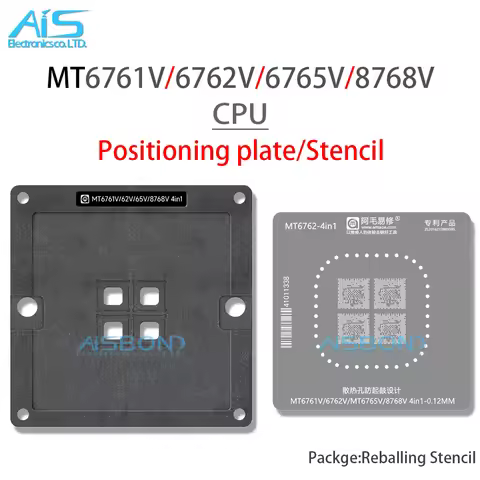 CPU BGA Reballing Stencil Template Station For MT6761V MT6762V MT6765V MT8768V Positioning Plate Pla