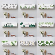 ✿ Air Conditioner Cover Green Leaves Aircon Dust Cover Dustproof Hanging Cover Home Decor