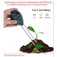 Produk Alat Pengukur Temperatur Kelembapan Soil PH Tanah 3 in 1