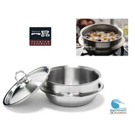 Kitchen Art Induction IH Stainless Steel Cauldron 16cm/18cm/22cm container 5-layered pot