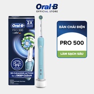 Bàn chải điện Oral-B Pro 500 D16.513 - Hàng chính hãng bảo hành 24 tháng 1 Đổi 1