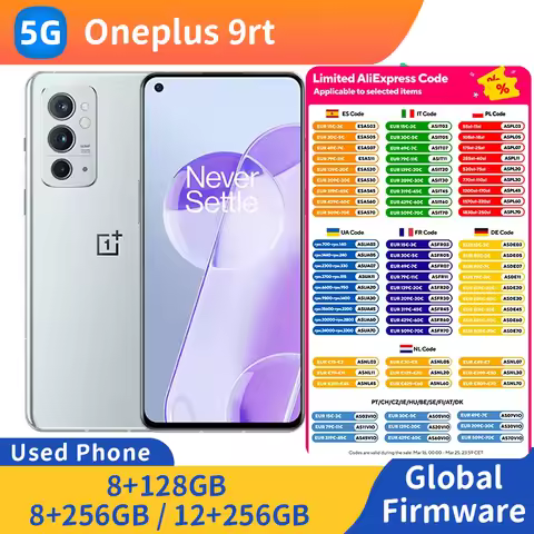 OnePlus 9 RT 9RT Android 5G ROM 128GB/256GB Smartphone 48MP Camera All Colors used phone