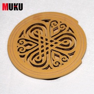 Kayu SoundHole Cover Block Plug Screeching menghentikan untuk 40 " 41" EQ gitar akustik hitamcoklat bahagian &amp; aksesori gitar