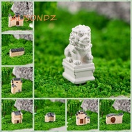 ALISONDZ Mini Resin House, Decorative Chinese Style Mini Old City Gate, Ancient Building House Model