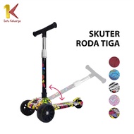 Satu Keluarga Mainan Skuter Anak Karakter M252 Mainan Outdoor Kickboard Scooter Scooter Roda 3 Otope