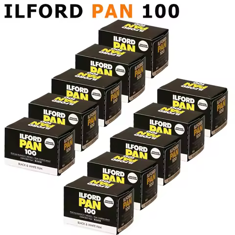 10Rolls Original ILFORD Pan 100 Black and White Negative 135 35mm Film Entry-Level 36 Exposure Per R