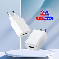 Elough 10W USB A Charger 5V 2A EU/US Plug Phone Charger Travel Wall Charger Adapter