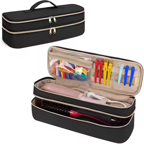 Double-Layer Carrying Case Apply to Revlon One-Step Hair Dryer, Travel Bag for Hair Volumizer/Styler