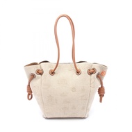 【二手】 LOEWE Flamenco Knot 小號托特包 321.39.T31 米色/ブラウン帆布皮革 Flamenco Knot 小號女士二手 A