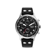 [Powermatic] Fossil Men's FS5806 Retro Pilot Chronograph Black Leather Watch