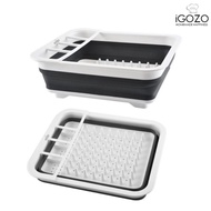 IGOZO Multifunctional Foldable Kitchen Dish Drainer