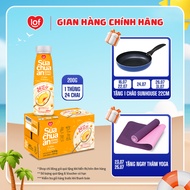 Sữa chua ăn đóng chai LOF ít đường vị đào thùng 24 chai x 200g
