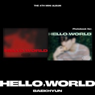 边伯贤：Hello, World - The 4th Mini Album Photobook 【Hello+World】不重复 赠【约定 +盖章】小卡不重复+ Folder