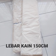 Per 50cm Kain Blaco Blacu Belacu Kain Kanvas Meteran Lukis Tas Kain