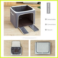 ∆ 72L Steel Frame Storage Box Foldable Clothes Lidded Clothing Storage Box